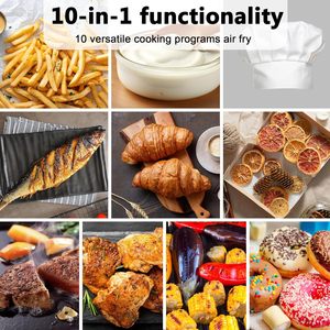 Hot Sale Stainless Steel French Electric 10L Smart Air Fryer Oil-Free Home Cooking Overheat Protection Digital <b>Control</b> Double - Product Image 3