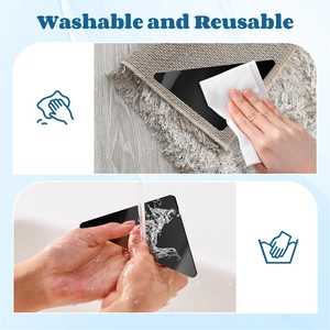 Offre Spéciale : Adhésifs Antidérapants pour Tapis en Forme de Triangle, Patins Adhésifs Double Face Réutilisables et Lavables pour Tapis, Idéaux pour Sols en Bois et Carrelages - Product Image 4