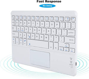 Clavier Bluetooth sans fil ultra-fin de 4 mm avec pavé tactile multi-touch intégré pour iPad, iPhone, Samsung Galaxy - Product Image 3