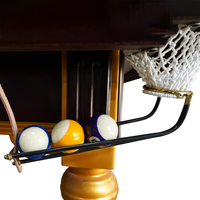 Table de billard professionnelle de tournoi en bois massif de 12 pieds, avec plateau en ardoise marbrée, cuir véritable, design unique, snooker