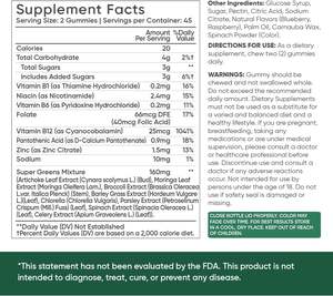 Gummies Super Fruits & Greens OEM/ODM, Vitamine B12, Vitamine B3 et Antioxydant, Vegan, Sans Gluten - Product Image 4
