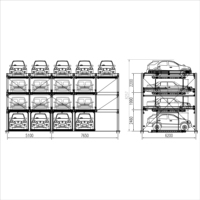 Système de stationnement vertical intelligent certifié CE pour autoroute, machine de stationnement professionnelle, système de carport à entraînement hydraulique, fonctionnement par carte IC Dayang