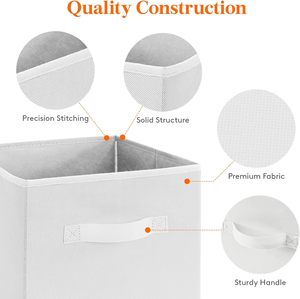 Cubes <span class=keywords><strong>de</strong></span> <span class=keywords><strong>rangement</strong></span> pliables bacs en tissu pliables organisateurs paniers d'organisation décoratifs pour étagères placard chambre - Product Image 2