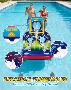 <b>Inflatable</b> Football Toss <b>Game</b> Set with 3 Target Holes for Pool & Backyard Fun - Product Image 3