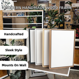 Ludaye Handmade Modern Vertical Minimalist Wood 4x6 Full Color Photo <b>Frame</b> with Customized Shape Thin Design <b>Wall</b> Mounting - Product Image 2