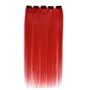 प्राकृतिक असली घुंघराले वर्जिन लाल रंग डबल वेट रेमी सीमलेस क्लिप इन हेयर एक्सटेंशन 100% मानव बाल