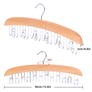 Hot Selling Multifunktion aler Holz anzug Kleiderbügel mit Krawatten haken Top BH Schrank Kleiderbügel für die Aufbewahrung im Haushalt für Kleider schrank oder Geschäft - Product Image 6