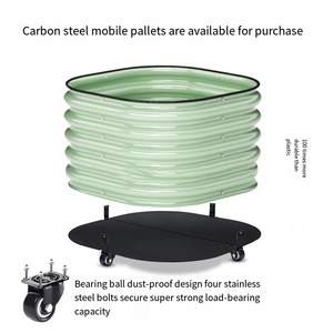 Factory Stainless Steel Modern Eco-friendly Mobile Pallet for Metal Planting Box Flowerpot Garden <b>Bed</b> Load-bearing - Product Image 6