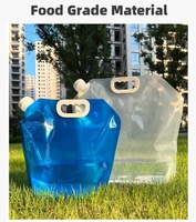 Sac de récipient pliable de qualité alimentaire avec réservoir d'eau en plastique sans BPA congelable pour le camping et la randonnée