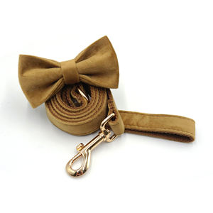 En çok satan ürünler 2024 sevimli kahve kadife köpek çiçek moda köpekler için evcil hayvan göğüs tasması klasik sakinleştirici yaka - Product Image 3