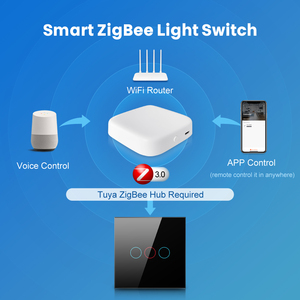 Interruptores Inteligentes Zigbee Avatto Tuya con Control Remoto Inalámbrico, Panel Táctil de Vidrio, 1/2/<span class=keywords><strong>3</strong></span> Botones, para Iluminación de Pared - Product Image 2