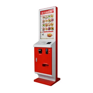 Selbst bestellen der Restaurant Machine Service Touchscreen Digital Signage Fast Food Kiosk mit POS-Terminal