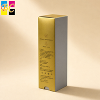 Scatola per Cosmetici Personalizzata con Inserto in Carta, Logo in Lamina d'Oro, Confezione di Lusso Pieghevole per Regali