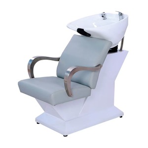 Muebles de Salón de Peluquería de Cuero Sintético, Sillón Reclinable y Portátil con Lavabo para Lavar el Cabello, para Uso en Hoteles y Salones - Product Image 3