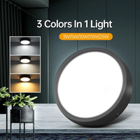 Éclairage intérieur moderne à gradation à trois couleurs pour hôtel Luminaire encastré à montage en surface sans garniture Downlights/Led Downlight/Spot Light