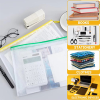 Carpeta de Plástico Transparente A4 de Alta Calidad, Color Caramelo, con Botón, Organizador de Papel PVC para Oficina y Material Escolar