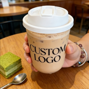 Gobelets à café en plastique transparent jetables à paroi simple 9oz 16oz 90mm de diamètre Gobelets personnalisés en PP pour le café - Product Image 1