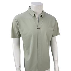 เสื้อโปโลแขนสั้นคอปกสีมิ้นท์ติดขอบไร้รอยต่อแฟชั่น - Product Image 2