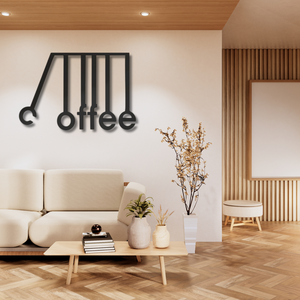 Art mural en métal fer forgé fait main de luxe, forme unique en finition noire, style de design moderne pour le salon, type mural - Product Image 3