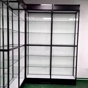 Nhôm hồ sơ kính hiển thị tủ LED ánh sáng hiển thị Showcase tùy chỉnh figurine mô hình hiển thị kính Showcase - Product Image 6