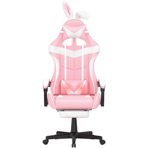 <span class=keywords><strong>Silla</strong></span> de ordenador para mujer, <span class=keywords><strong>silla</strong></span> de ordenador de carreras ergonómica con respaldo alto, rosa, ajustable, para oficina - Product Image 3