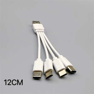 Cavo di Ricarica Rapida 4 in 1 in PVC, da USB a 4 Porte Type-C, Cavo Multi-Ricarica da USB a 2 Type-C, Cavo di Ricarica Doppio Type-C - Product Image 3