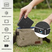 Vente en gros de projecteurs de films multimédias portables de poche P30 Mini DLP pour enfants, pour l'extérieur, avec batterie rechargeable