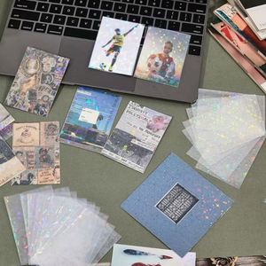 FX New Holographic Business <b>Card</b> Sleeves Little Star Laser Double Side Deck <b>Protector</b> Plastic Clip Closure for Bag - Product Image 5