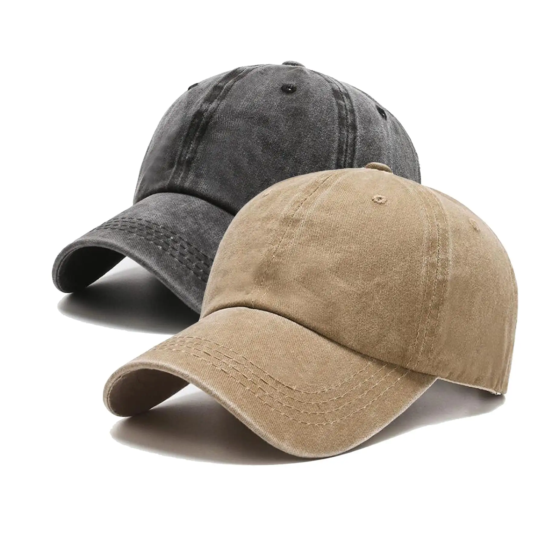 OEM fabrika asit yıkama kova şapka Unisex pamuk Vintage yıkanmış sıkıntılı beyzbol şapkası Golf baba şapka erkekler kadınlar için özel logo