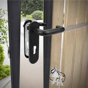 Modern European Bedroom Matt <strong>Black</strong> Wooden <strong>Door</strong> Lever Handle and <strong>Knobs</strong> Factory Wholesale - Product Image 1