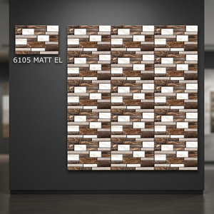 Carreaux muraux numériques en céramique émaillée à motif gaufré, finition mate, design élévations, 250x375mm, prix le plus bas pour la maison - Product Image 5