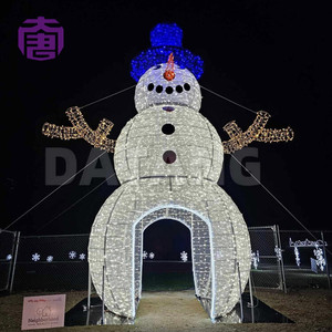 Estatua de muñeco de nieve navideño LED 3D para exteriores, para uso comercial, decoración de paisajes y festivales. - Product Image 6