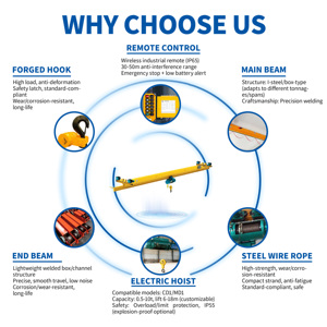Grúa Puente Monoviga Rentable de 1, 3 y 5 Toneladas para Uso en Talleres - Product Image 5