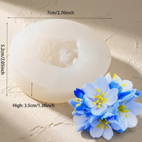 Moules à bougies en silicone 3D esthétiques en forme de fleurs (rose, pivoine, coquelicot) pour l'artisanat DIY de bougies à la cire de soja et de savons d'aromathérapie