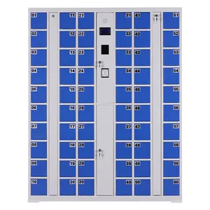 Gabinete de almacenamiento inteligente para teléfono inteligente con casillero inteligente de 60 puertas para trabajadores