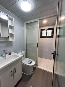 40ft Fertighaus Container haus 20-40ft erweiterbar 3 Schlafzimmer Stahl Holz Klapp Home Pläne Outdoor Hotel Sandwich Panel zum Verkauf - Product Image 5