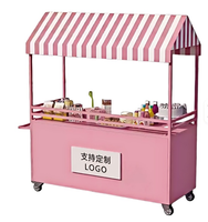 Comptoir promotionnel détachable, présentoir extérieur, stand de marché, chariot de stand amovible et portable pour centre commercial