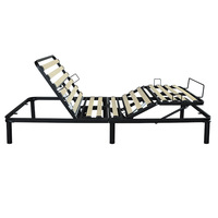 Cadre de lit double électrique relevable JUNYI GF201 Vente directe usine Panneau métallique intelligent entièrement en acier Non gonflable