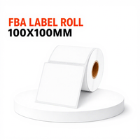 Étiquette de boîte FBA 100x100mm, étiquette d'emballage auto-adhésive, résistante aux rayures, impression claire pour étiquette code-barres, imprimante thermique, 800 pièces