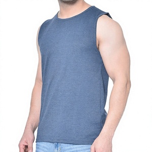 Débardeur de sport pour homme OEM, vêtement de fitness, course à pied, entraînement, musculation, sous-vêtement, t-shirt en coton et polyester, séchage rapide - Product Image 3