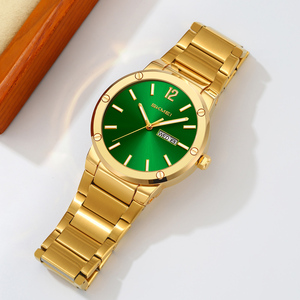 Reloj de Pulsera de Cuarzo para Hombre con Caja en Forma de Nuez de 41 mm, Esfera con Efecto Rayos de Sol, Correa de Acero Inoxidable, Venta al por Mayor Transfronteriza, Logotipo Personalizado OEM - Product Image 1