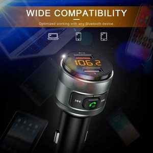2023 HG QC3.0 C57 mains libres bluetooth Portable récepteur Fm universel bluetooth lecteur Bluetooth voiture transmetteur Fm - Product Image 5