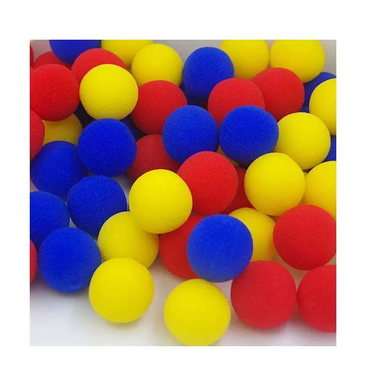 Wholesale Magic Sponge ball 3.5 cm 2.5 cm 4.5 cm Red Yellow Blue Round Sponges Balls Multi size Foam balls