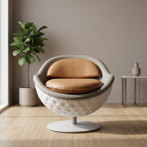 Fauteuil de jardin en forme de ballon de football, canapé de loisirs extérieur, siège de patio imperméable, mobilier de salon contemporain - Product Image 1