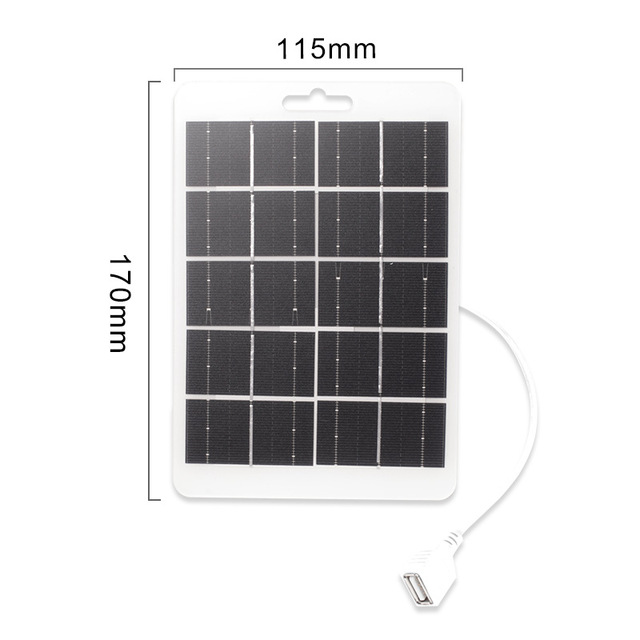 Portable Flexible USB Solar Panel Charger for Outdoor Camping Hiking Travel Phone Fan 5V 8W 10W Foldable Monocrystalline