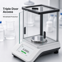 Balance analytique 220g, précision 0,1mg, écran tactile, RS232 USB, calibration externe pour la recherche en laboratoire et le contrôle qualité (pesage)