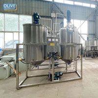 Petite machine commerciale de recyclage d'huile de cuisson de soja, mini-raffinerie de purification d'huile végétale