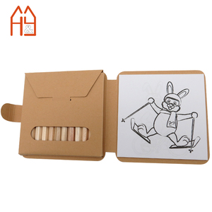 Ensemble de livres de coloriage avec logo personnalisé avec 12 crayons de couleur <span class=keywords><strong>Kit</strong></span> d'apprentissage créatif pour le dessin et la peinture pour enfants - Product Image 3
