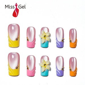 <span class=keywords><strong>Uñas</strong></span> Magnéticas Y2K con Punta Francesa, Color Caramelo, Gel Suave Reutilizable, Set de Arte de <span class=keywords><strong>Uñas</strong></span> Cuadradas, Proveedor de <span class=keywords><strong>Uñas</strong></span> Reutilizables OEM ODM - Product Image 1
