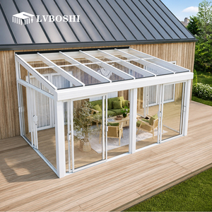 Salle de lumière naturelle simple en aluminium insonorisée à double vitrage ; Salle de lumière naturelle à toit plat en verre isolé extérieur - Product Image 2